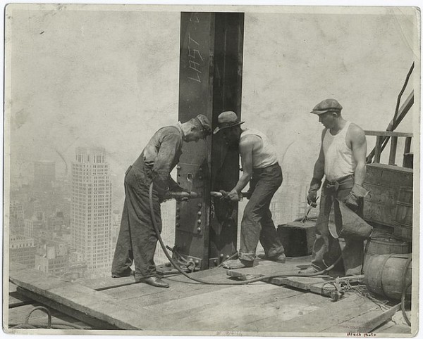 Hine Empire State Building Construction
