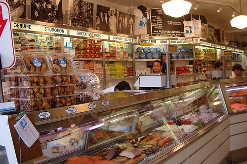 Russ & Daughters, a great Jewish food store in NY